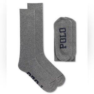 POLO RALPH LAUREN Mens Casual Cozy Gripper Lounge Socks